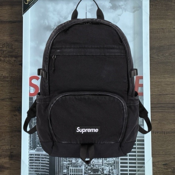 Supreme Denim Backpack Black Fw25